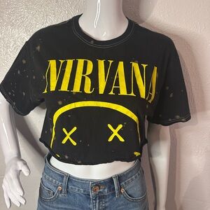 Nirvana Crop top shirt sz M